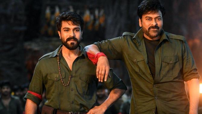 Chiranjeevi and Ram Charan